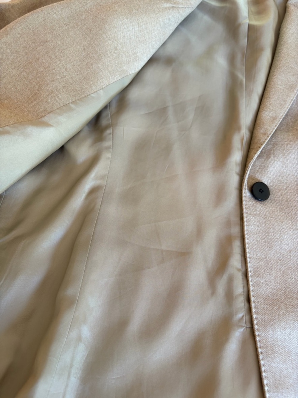 Theory Beige Single-Button Wool-Blend Blazer - Picture 8 of 12